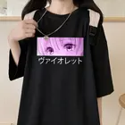 Женский топ Ulzzang, свободная летняя шикарная футболка в японском стиле с принтом двух красивых девушек с героями аниме Harajuku Zero, в стиле ретро