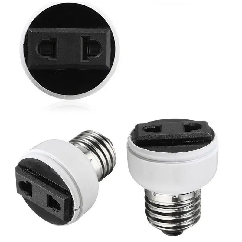 

1Pc E27 Lamp Light Socket Holder Screw Bulb Convert To Female Eu Hot Us Outlet To Power Sale I6Q9