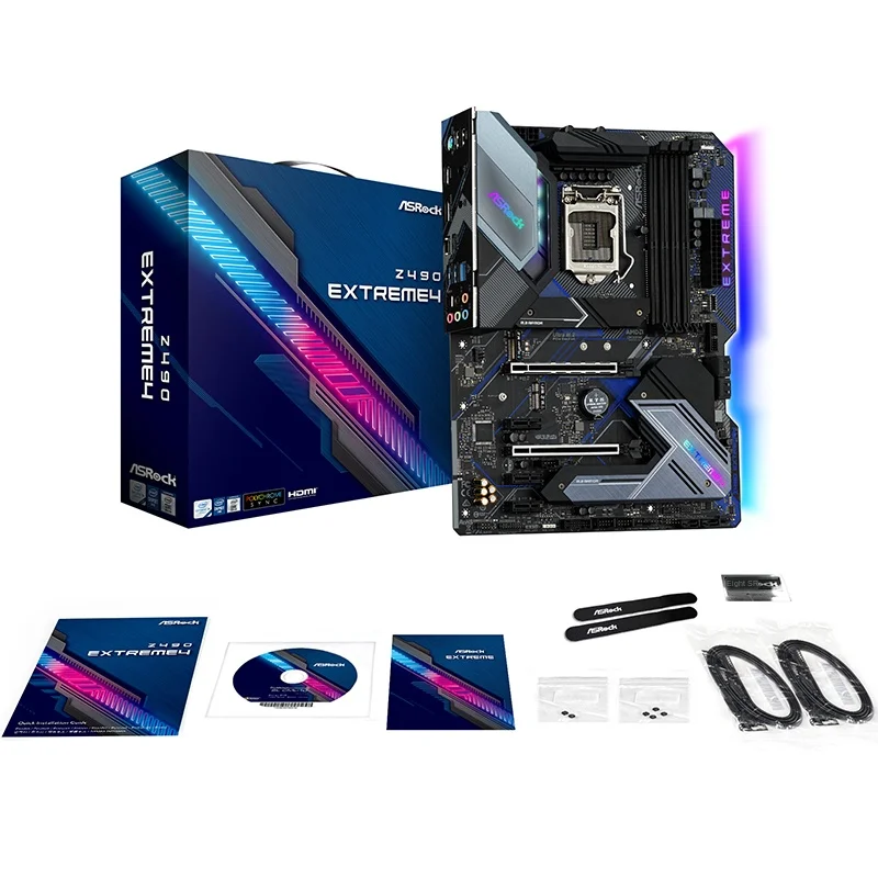 

ASROCK Z490 Extreme4 Desktop Motherboard Z490 Chipset Supports Intel10 Generation CPU