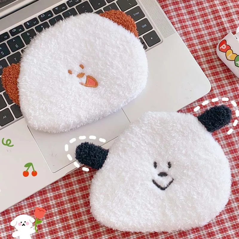 

Новинка, Детский плюшевый кошелек Kawaii Dog на молнии, Детский кошелек, сумка-чехол, Женская мини-сумка, сумка-держатель для красоты