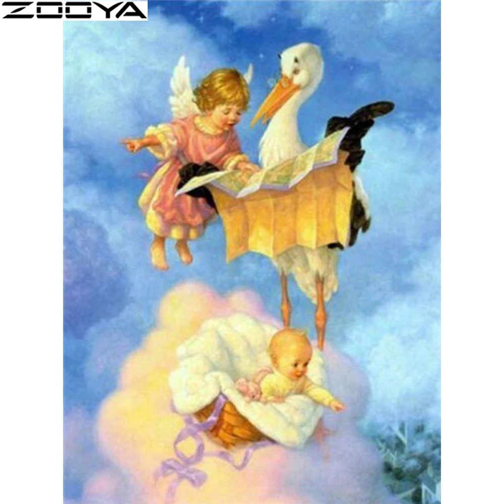 CH001-8 ZOOYA DIY 5D алмазная живопись, стразы, картины, алмазная вышивка, ангелы, распродажа, полный набор алмазной мозаики, наборы для домашнего декора CH001 - Цвет: CH001-8