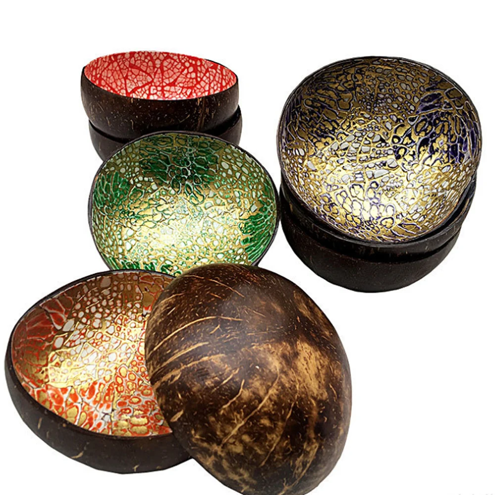 Натуральные миска из скорлупы кокоса чашка в виде чаши для мороженого пищевой