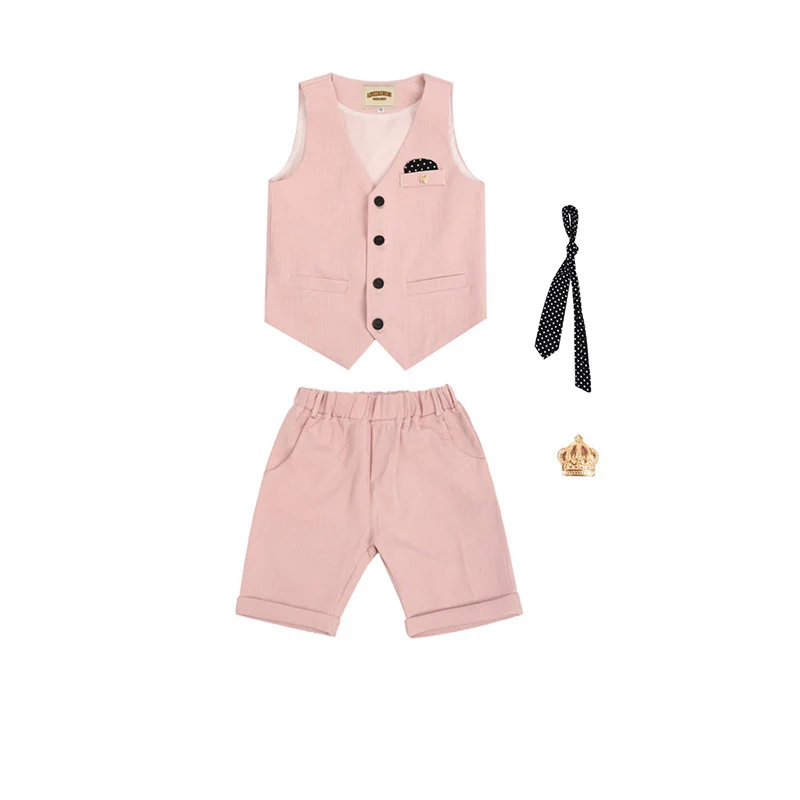 

Летние футболки для мальчиков строгий стиль, жилет, шорты для мальчиков, комплект одежды из 2 предметов для детей на день рождения торжественное свадебное платье юбка костюм джентльмена Детские костюмы