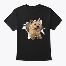 Мужская футболка Cairn Terrier рваная Футболка женская мужская