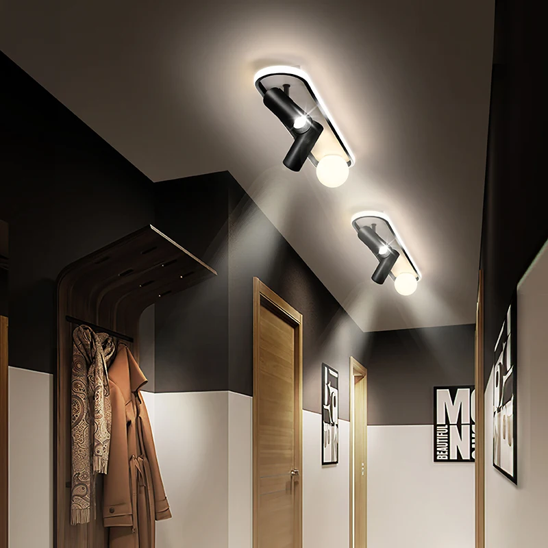 

Ceiling lights lamp AC90-260V Modern led Ceiling lamp Surface Mounted For Bedroom Study Room Balcony Shop Black/white Color