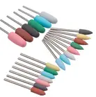 Резиновая силиконовая фреза для ногтей, фреза для маникюра, аксессуары для электрической машины, буфер для ногтей, полировщик, шлифовальный инструмент