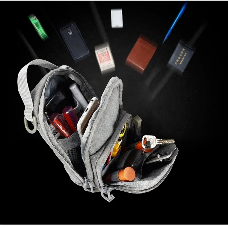 Yakeda Waterproof Outdoor Men Sport Outdoor Pack Combat Utility Belt Waist Sling Molle EDC Tactical Small Pouch Shoulder Bag