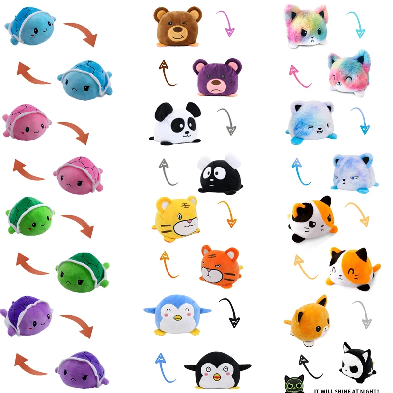 

Reversibles Cat Gato Kids Plushie Plush Doll Double-Sided Flip Animal Plushie Toy Cute Toys For Pulpos