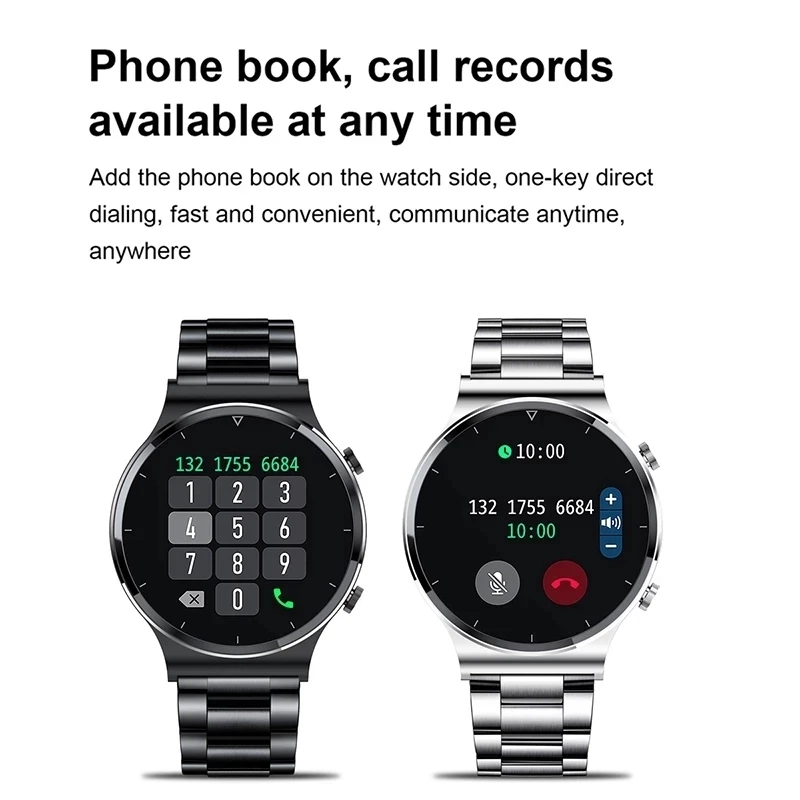 Мужские Смарт-часы LIGE с Bluetooth фитнес-трекер полностью сенсорным экраном