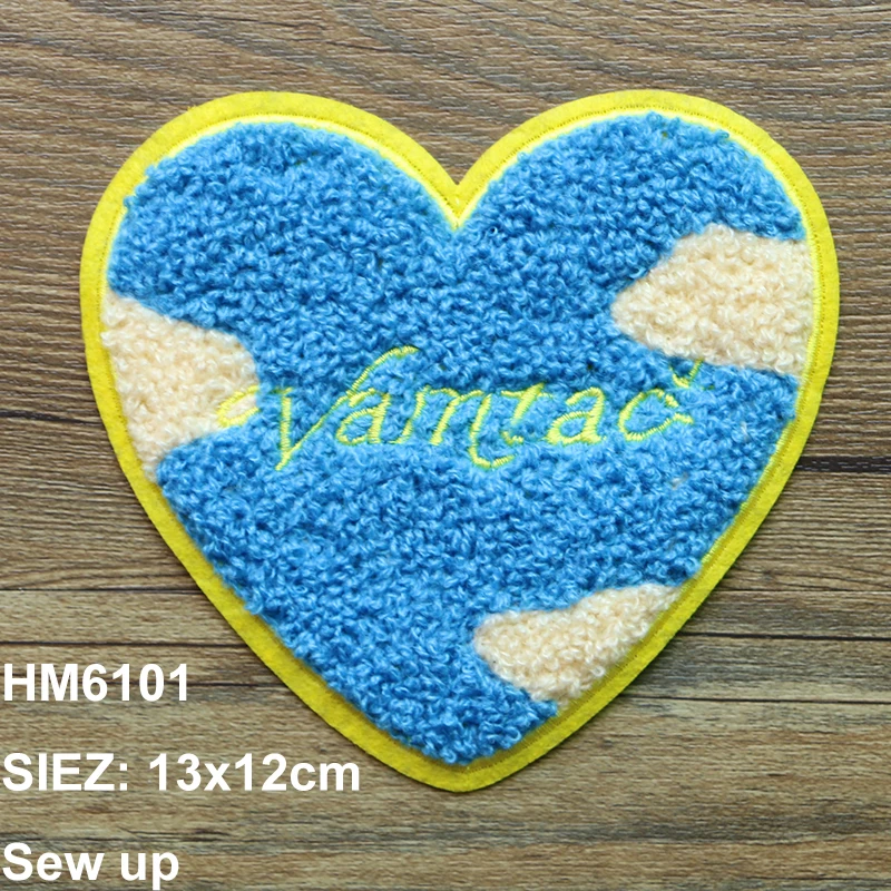 Нашивки в форме сердца с единорогом медведем динозавром синелью значком вышивка
