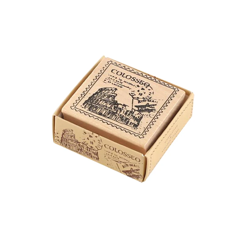 Винтажный букет почтовая марка этикетка украшение штамп деревянные резиновые