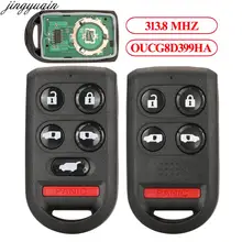 Jingyuqin Remote Car Key Alarm 313.8mhz For Honda Odyssey EX EXL 2005-2010 FCCID:OUCG8D399HA Part Number 72147SHJA21 5/6 Buttons