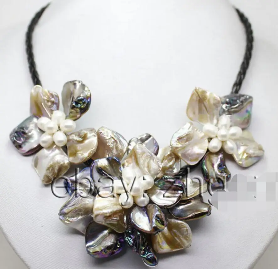 Бесплатная доставка хит продаж белый цвет Швабра жемчуг 3 цветка подвеска