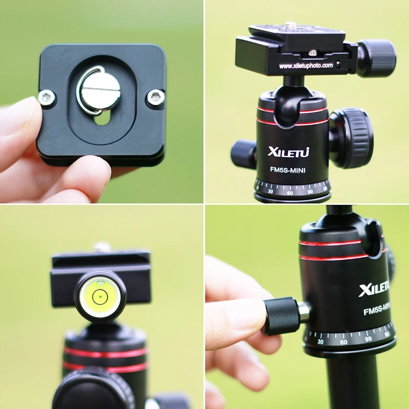 

XILETU FM5S-MINI Lightweight Alluminum Tripod Tabletop Mini Travel Stand Tripod with 360 Degree Ball Head For Digital Camera
