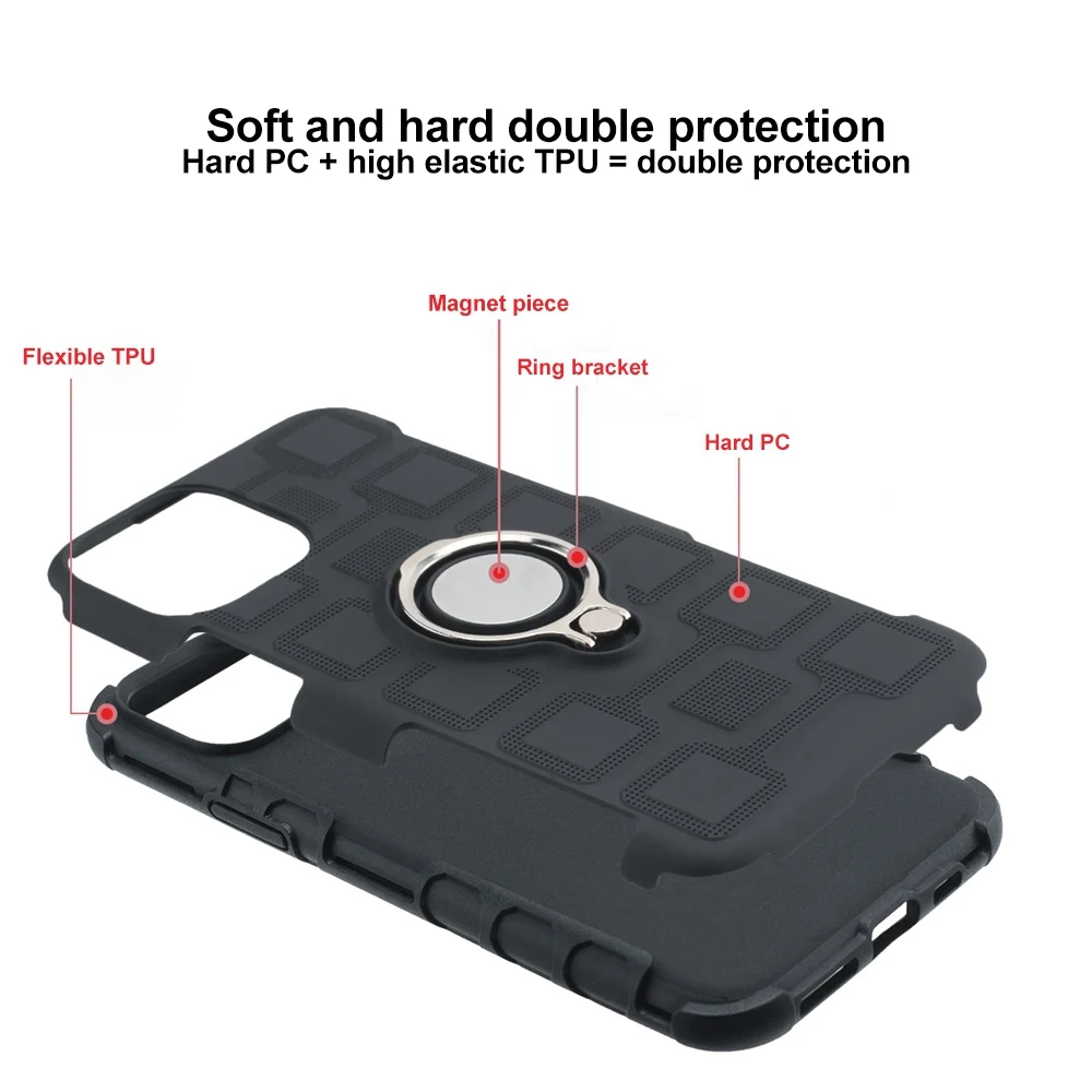 Противоударный бронированный чехол для huawei P30 P20 Lite mate 20 10 Pro Ring Stand Case Y5 Prime 2018 Y6 Y7 P