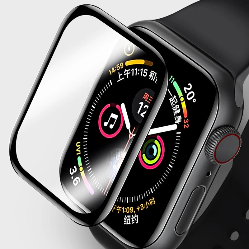1-3 шт. ПММА полная Защита экрана для Apple Watch 7 серии 41 мм 45 Защитная пленка Iwatch