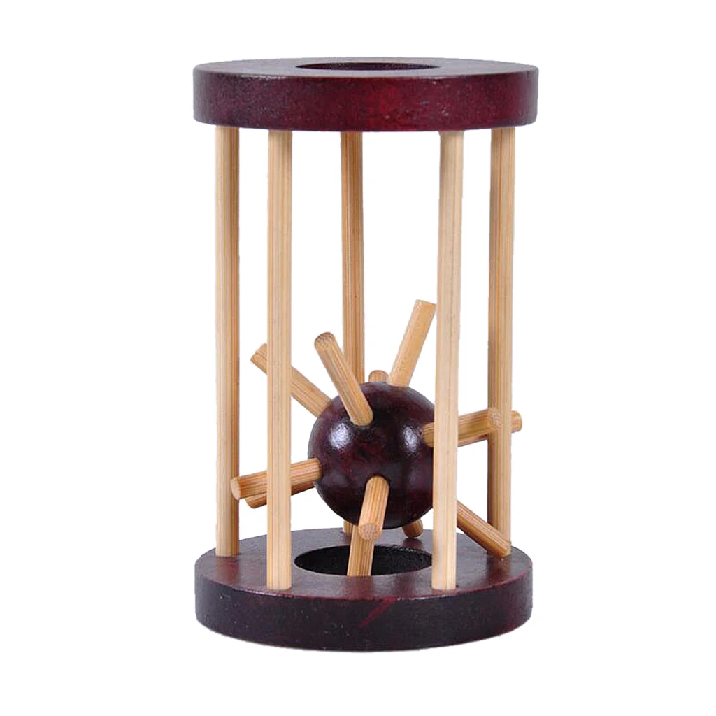 Деревянная интеллектуальная игрушка Конг Мин замок выньте Шипованный шар