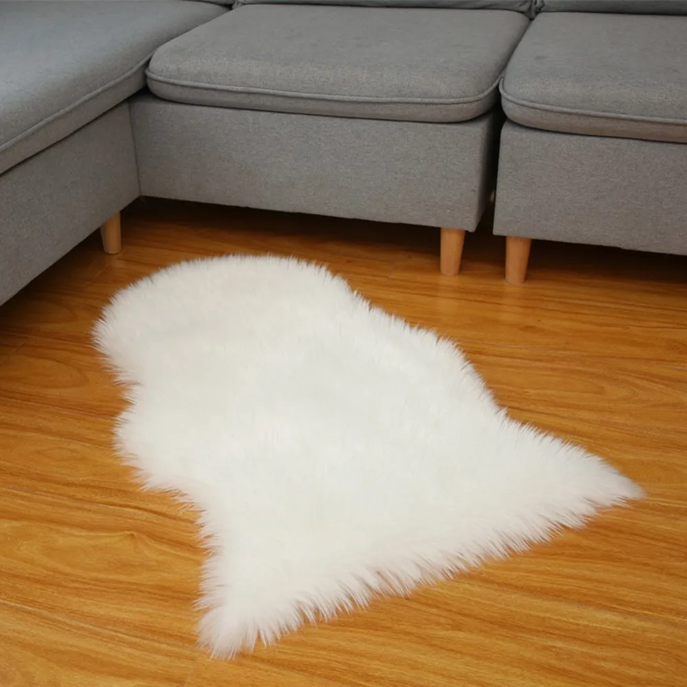 

Коврик из искусственной овечьей кожи, пушистый коврик для комнаты, дивана, кровати, искусственная кожа, нескользящий Рождественский декора...