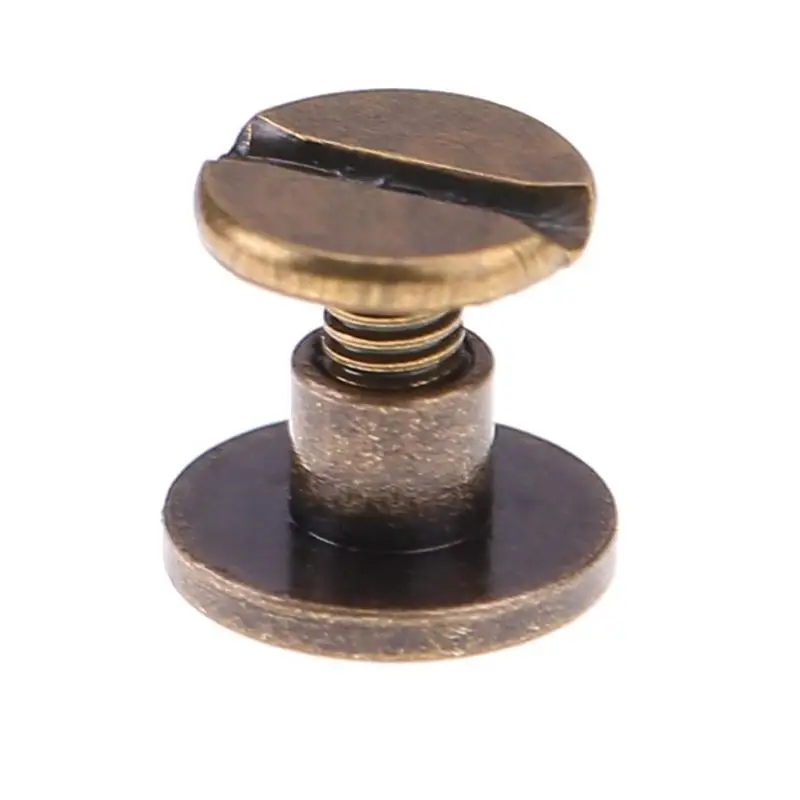 20 шт. медные книжные гвозди заклепки кожаный ремешок кошелек Твердые Латунные