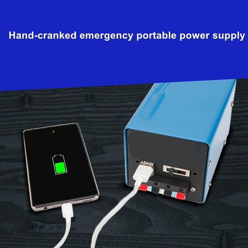 outdoor portable travel wild power outage emergency high power diy hand cranked generator usb mobile phone charger free global shipping