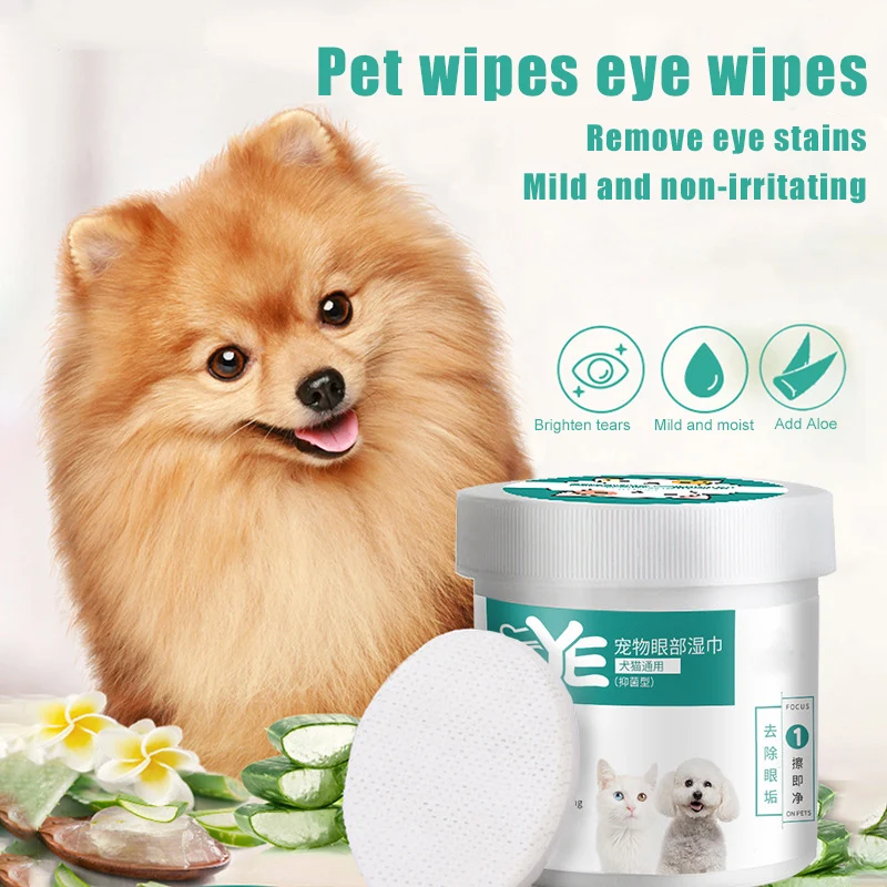 

1 Box 130 Count Pet Cat Dog Wet Wipes Eye/Ear Stain Cleaning Portable Wet Towels Supplies DRSA889