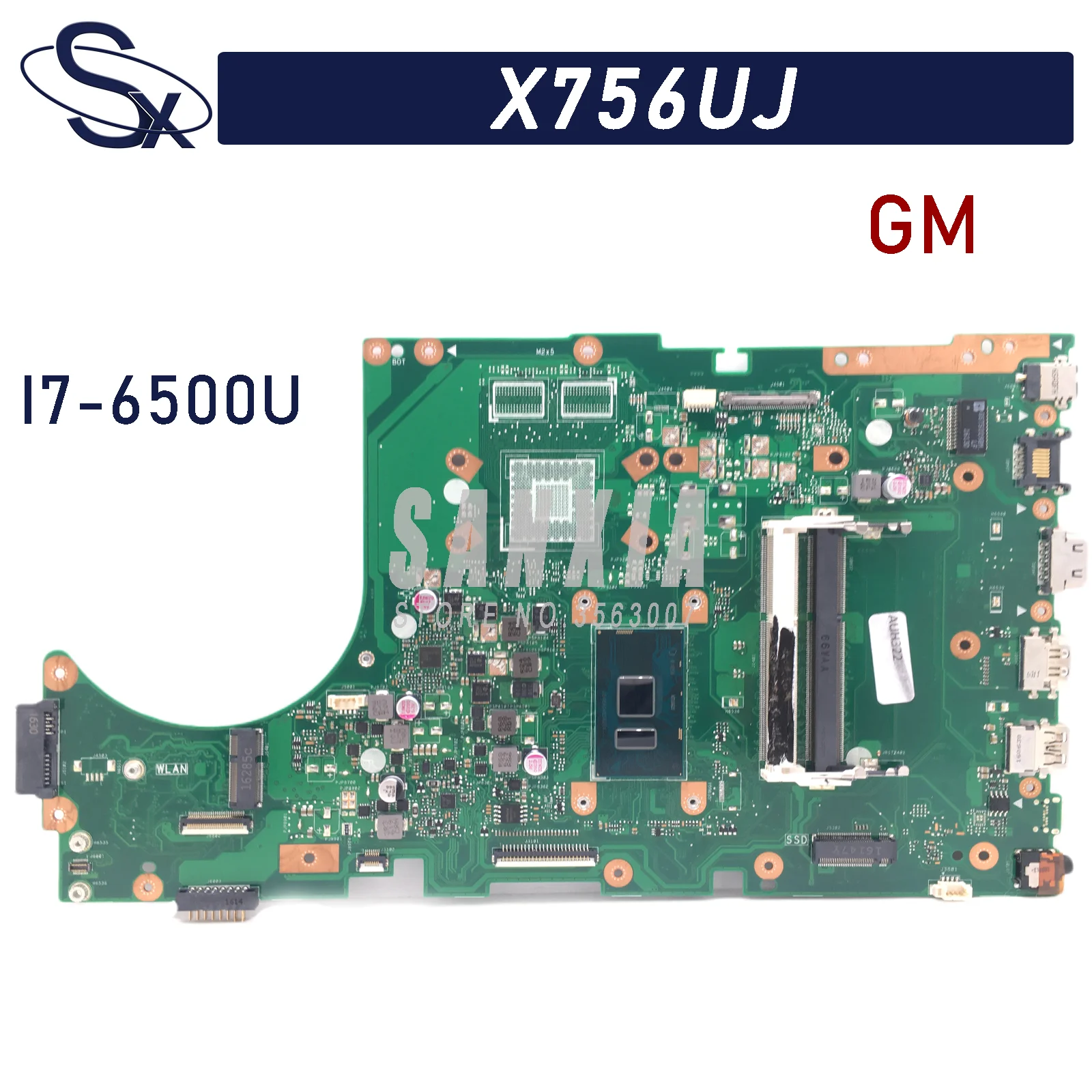 

X756UQ is suitable for ASUS X756UW X756UA X756UQ X756UR X756UJ X756UV X756UX X756U Notebook motherboard motherboard I7-6500U GM