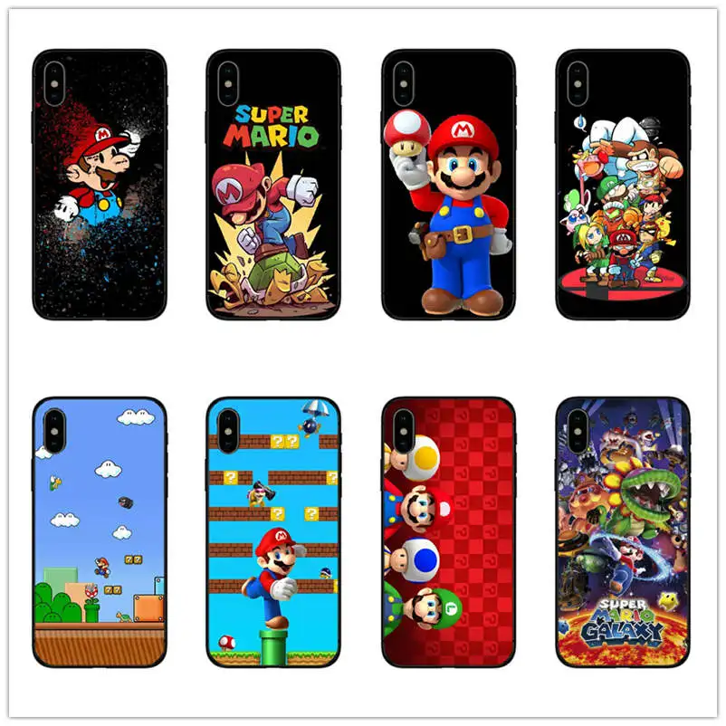 Новый Супер Марио bros 3 черный мягкий Силиконовый ТПУ задняя крышка для apple iPhone 6 6s 7