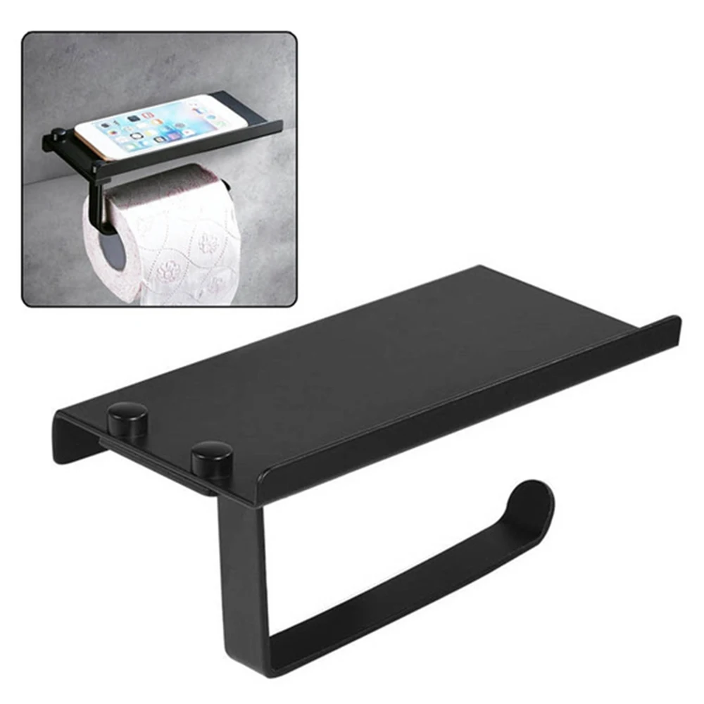 

Bathroom Shelf Holder Easy Installation Wall Mounted Anti-Rust Anti-Rust Aluminum Toilet Roll Holder