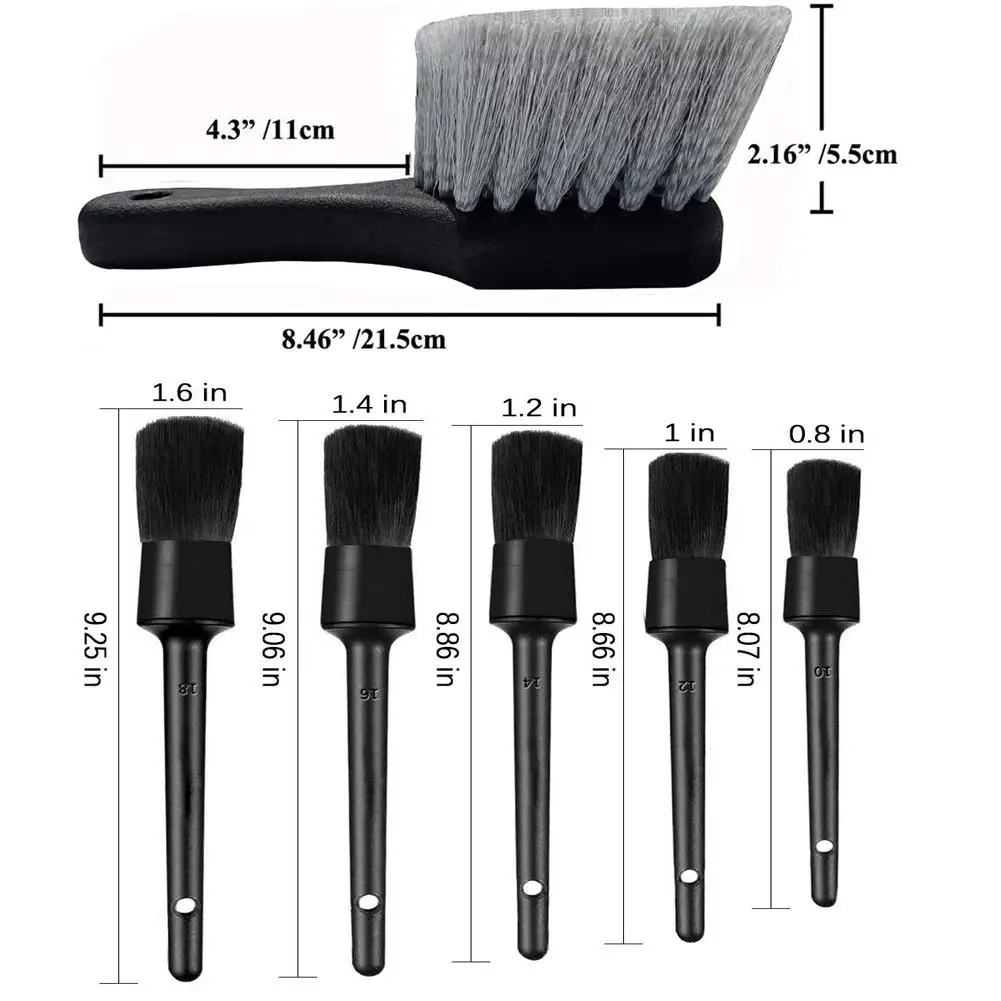 

7pcs Wheel Tire Brush Car Detailing Kit Soft Wheel Brushcar Wash Kit Automobile Tire Brush Car Washing Cleaning Accessories