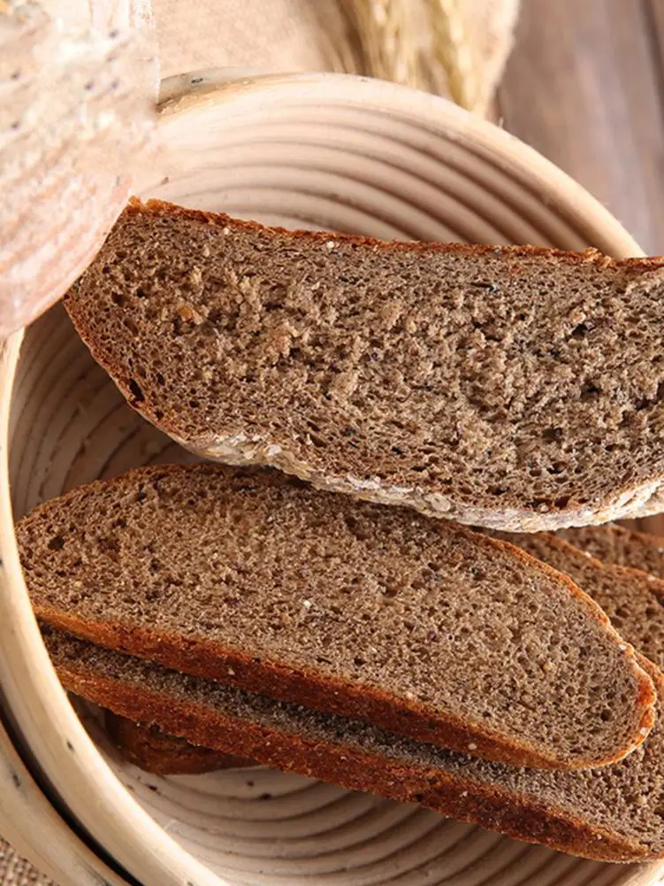 Корзина из ротанга для хлеба натуральная круглая плетеная корзина брожения