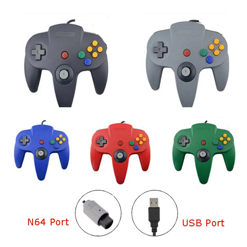 Проводной игровой джойстик N64 геймпад для Mac ПК|Геймпады| |