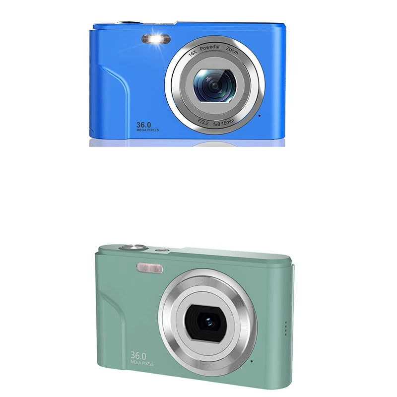 

1080P 36.0 Mega Pixels Digital Camera with 16X Digital Zoom, LCD Screen, Portable Mini Cameras for Students Teens