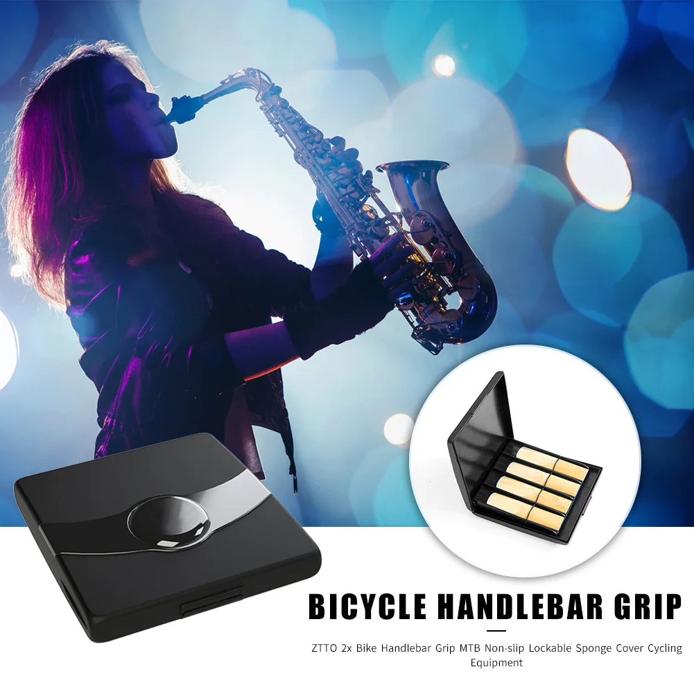 

Saxophone Reeds Case Holder ABS 8pcs Reeds Capacity Waterproof Portable Storage Box Musical Instrument Parts Accessories