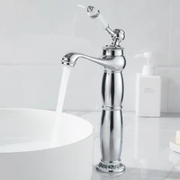 tall basin sink faucet single handle water taps bathroom faucet antiquesilver tap kitchen garden luxury decorative bibcock
