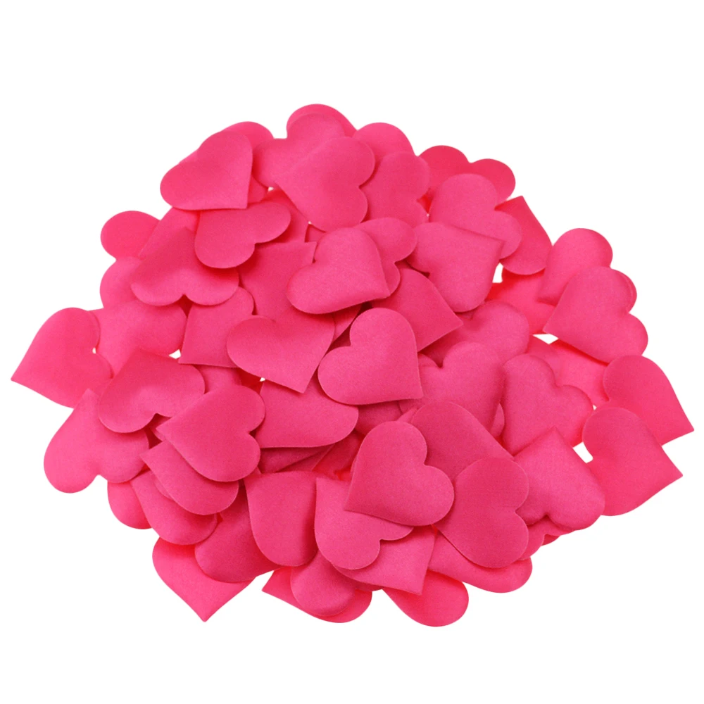 Rose Red 100 шт, стереоскопическая губка с сердечком, украшение для свадьбы, лепестки конфетти 3,5 см - Цвет: Rose Red