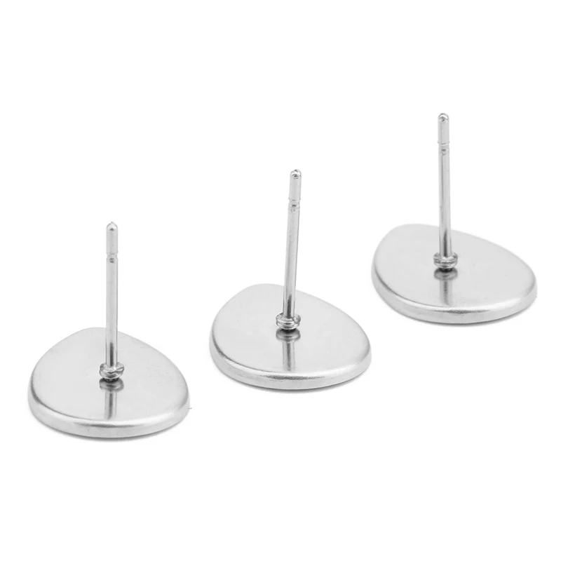 40pcs Stainless Steel Earring Cabochons Blank Base Fit 10*14MM Teardrop-shaped Bezel Setting Tray DIY Jewelry Making Accessories