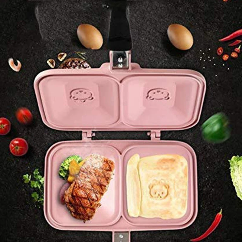 Милый медведь двухсторонняя сковорода антипригарный Хлеб Завтрак горшок