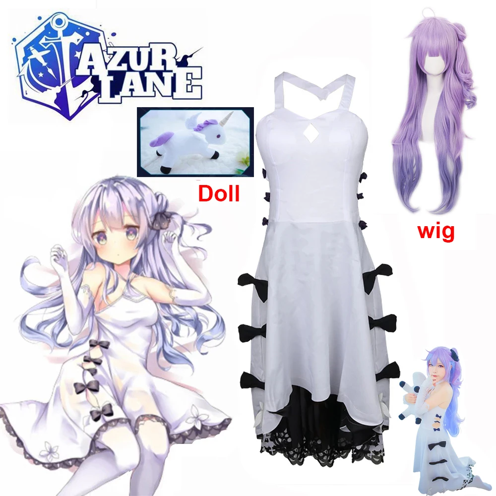 Азор Лейн Такао и Atago форма для женщин юбка Леди Белая Battleframe единорога для костюмированной вечеринки костюм Azur Lane платья для костюмированной вечеринки