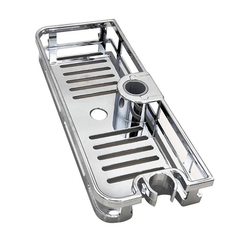 

Shower Shelf Rectangle Detachable Lifting Storage Tray Rack Plastic Holder Saving Space Kitchen Bathroom Accessories