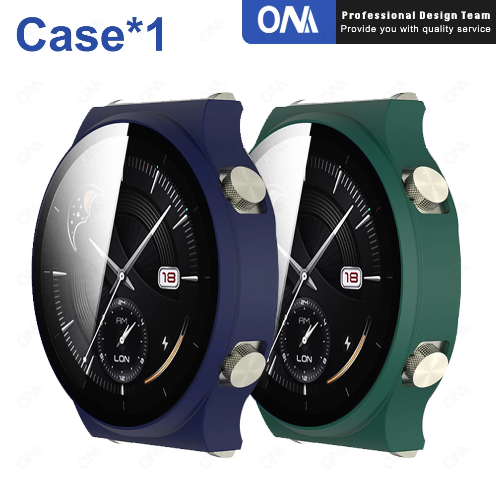 Матовый чехол для Huawei Watch GT 2 Pro Бампер с закаленным стеклом Smartwatch 9H Защита экрана