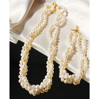 necklaces for women neck chain female jewelry free shipping wholesale choker double aesthetic pearl classic vintage fashion