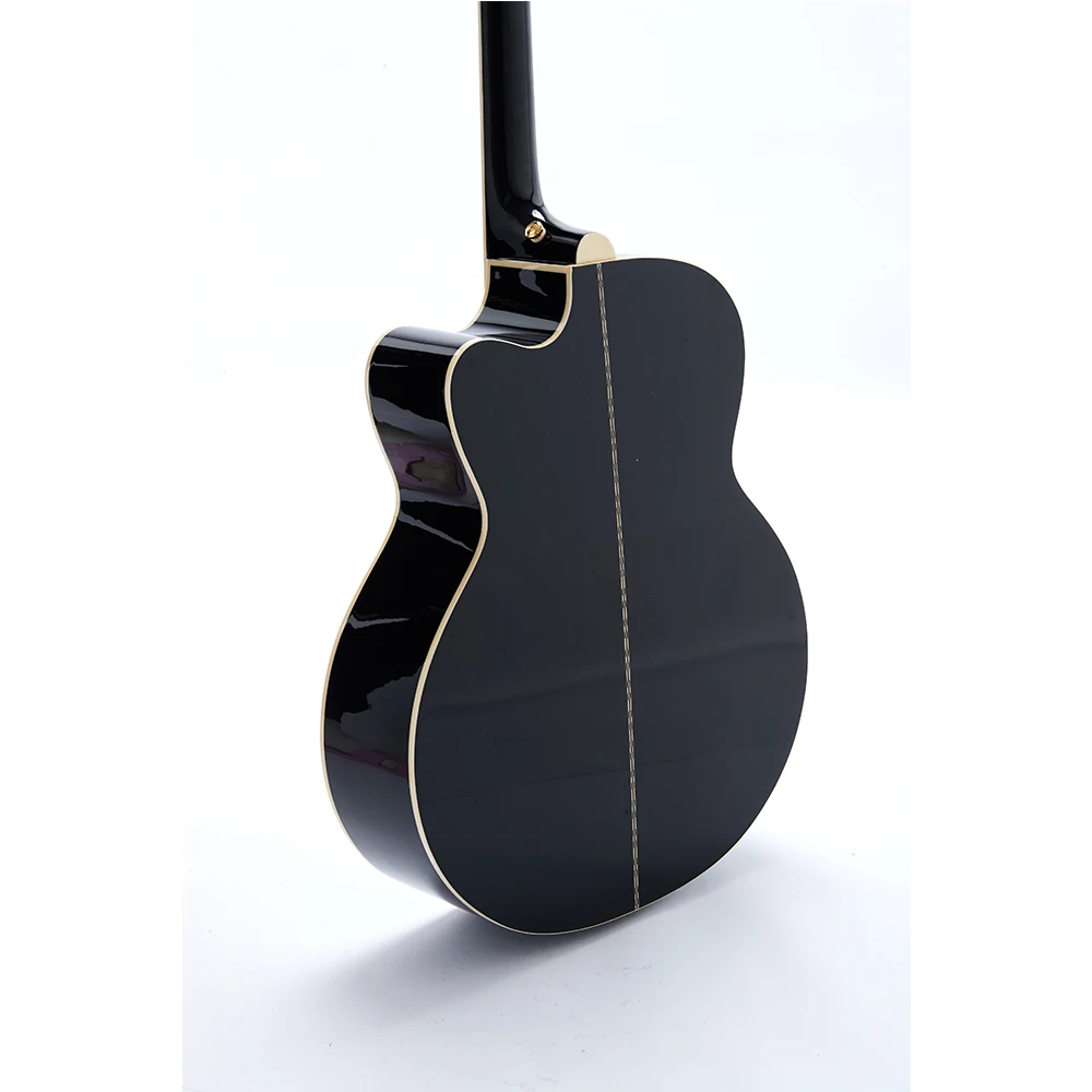 43in Jumbo J200C электрическая акустическая гитара Fishman EQ Top Grover тюнер черный цвет |