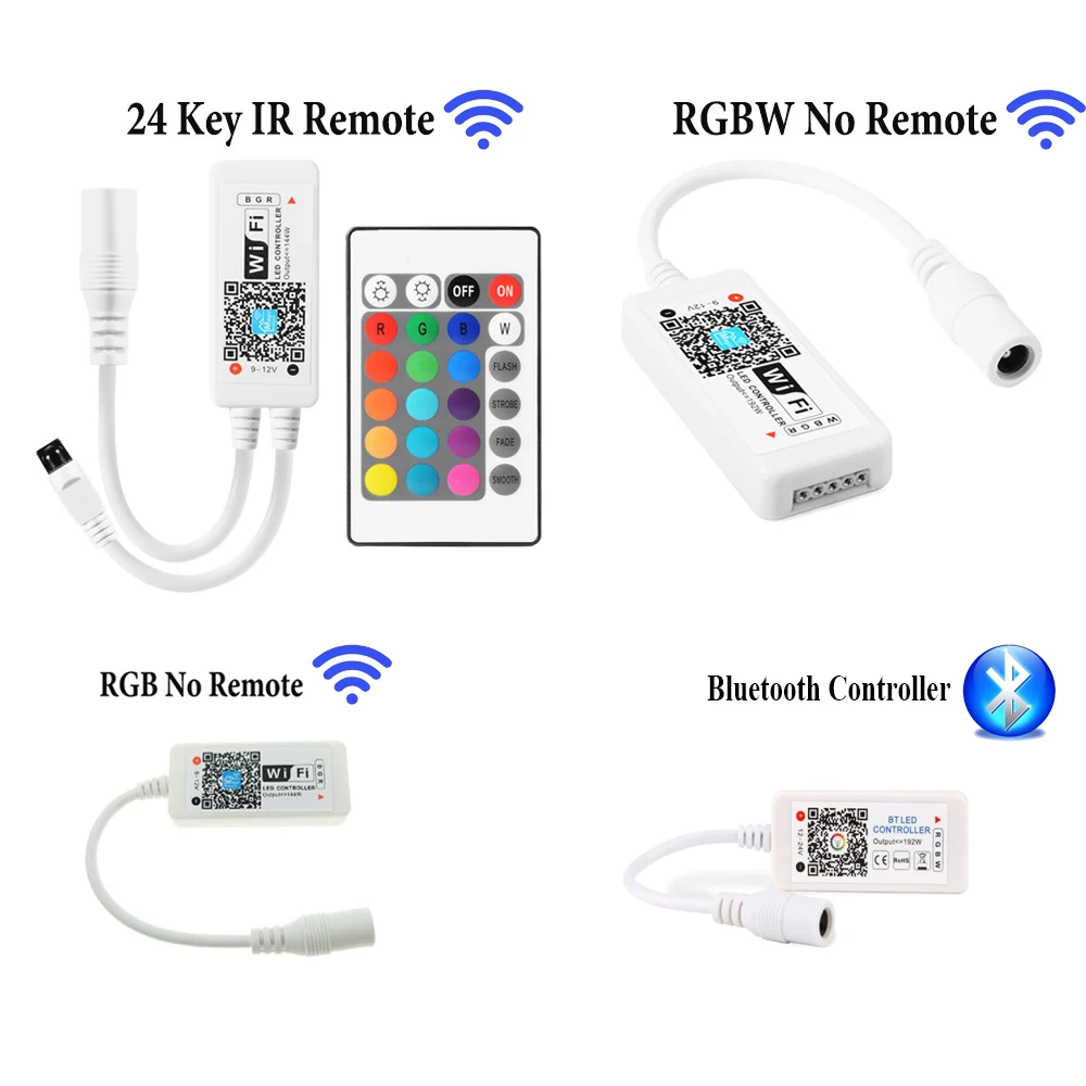 Светодиодный пульт управления ler RGBW RGB DC5V 24V 4Pin 5Pin WIFI Bluetooth совместимый ИК