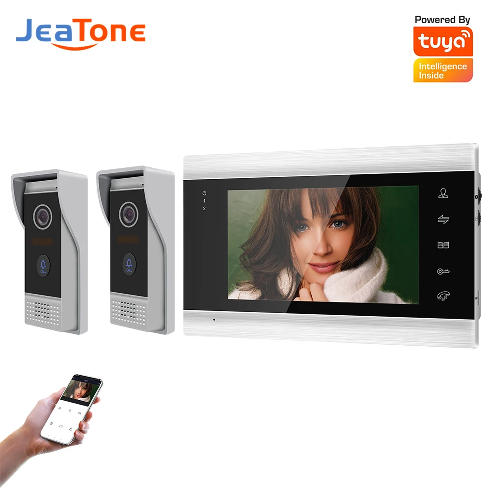 

Видеодомофон Jeatone, Wi-Fi, 720P, 2 двери