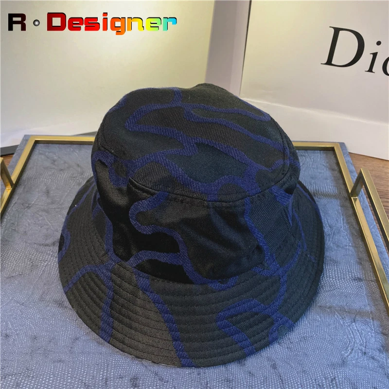 

Summer Brand Neutral Designer Cotton Camouflage Label Fisherman Hat Visor Hat Simple Ladies Bucket Hat