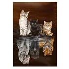 Нашивки для одежды, кошки, отражающие Тигры, патчи с рисунком, термотрансферные наклейки сделай сам для украшения одежды