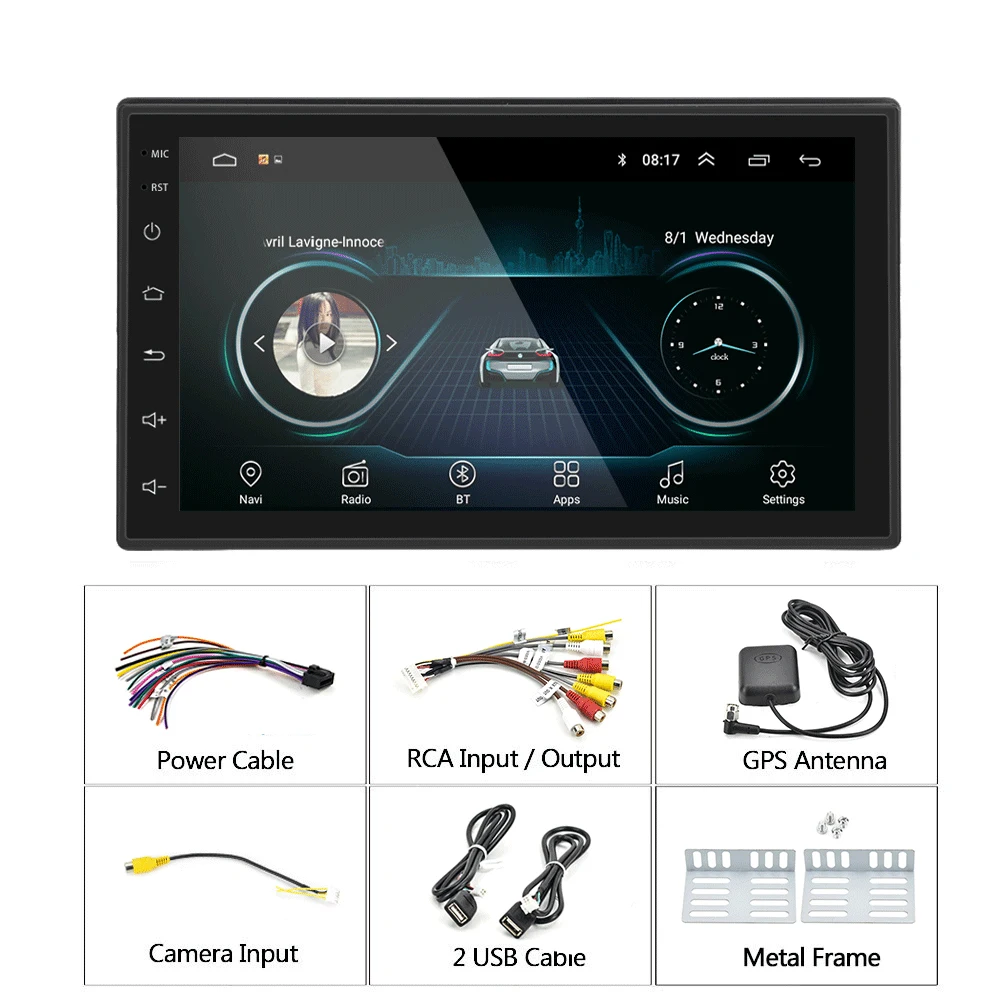 Автомагнитола AMPrime для Nissan Hyundai мультимедийный плеер на Android с 7 &quotэкраном GPS Wi-Fi