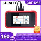 Диагностические инструменты LAUNCH X431 CRP123E, OBD2 сканер двигателя, ABS подушки безопасности, устройство для чтения кодов, бесплатное онлайн обновление, PK CRP123