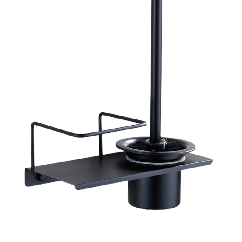 

Bathroom Toilet Brush Hanging Rack Wall-mounted Drainable Storage Shelf Toilet Cleaning Brush Tools Set Home Bathroom Accessory