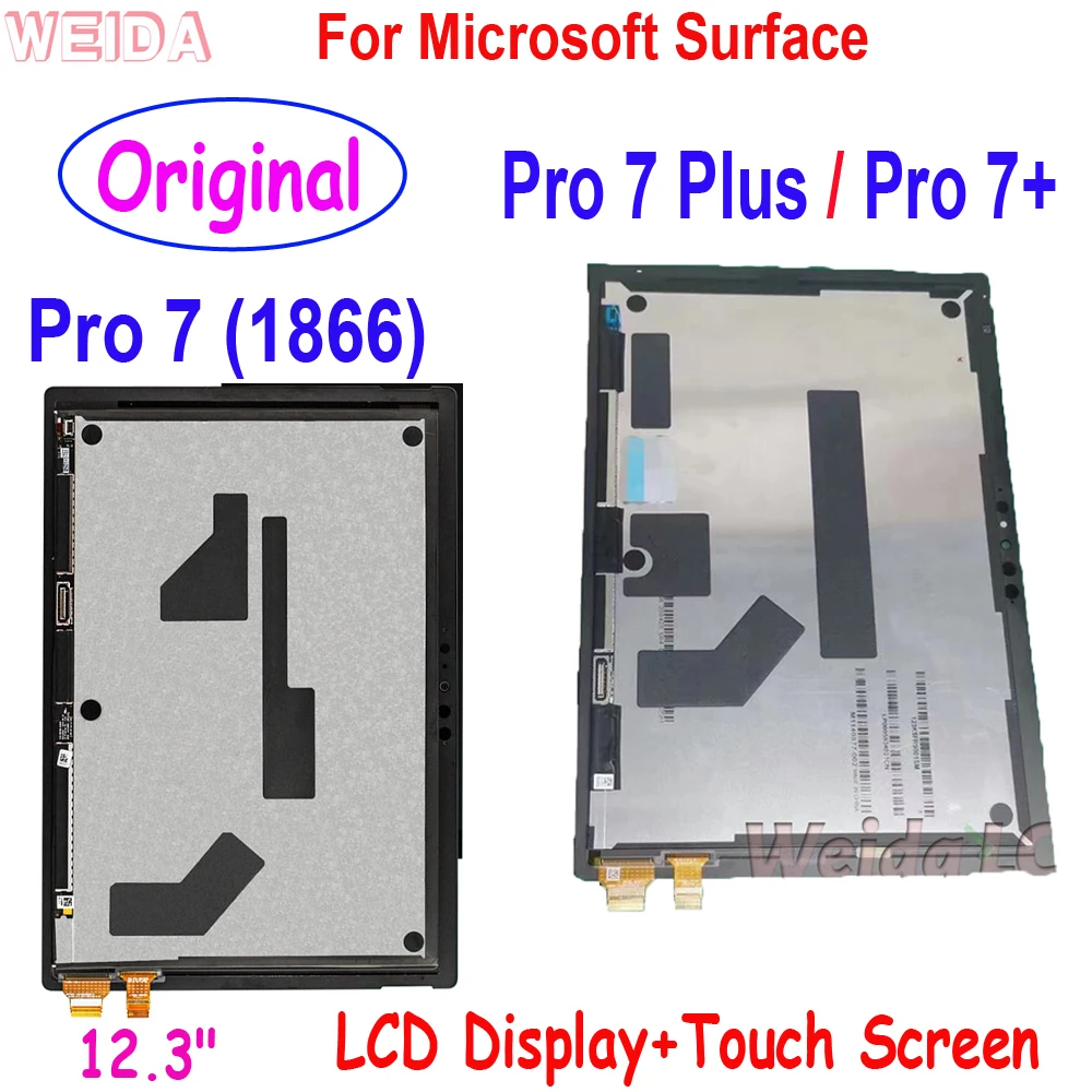 

12.3" Original For Microsoft Surface Pro 7 1866 Surface Pro 7 Plus 1960 1961 Pro 7+ LCD Display Touch Screen Digitizer Assembly